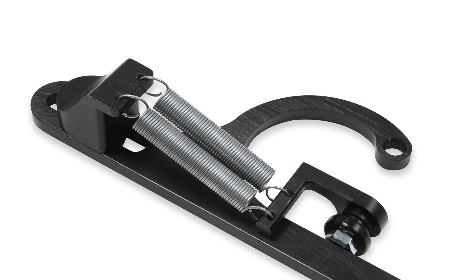 Billet Aluminum Throttle Return Spring Bracket Billet Aluminum Throttle Return with No Throttle Cable or Kick Down Mounts Black Holley-4