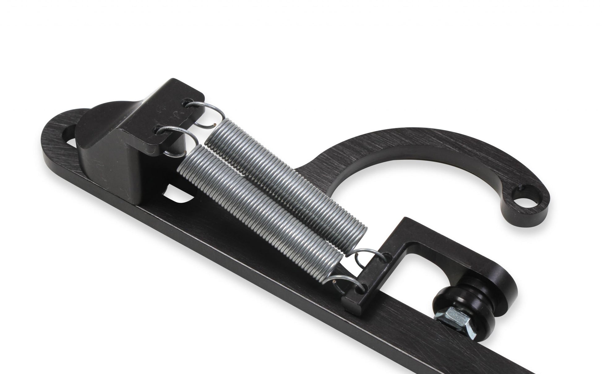 Billet Aluminum Throttle Return Spring Bracket Billet Aluminum Throttle Return with No Throttle Cable or Kick Down Mounts Black Holley-4