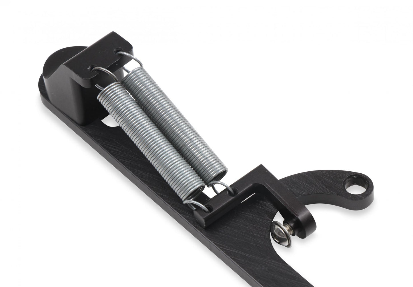 Billet Aluminum Throttle Return Spring Bracket Billet Aluminum Throttle Return with No Throttle Cable or Kick Down Mounts Black Holley-1