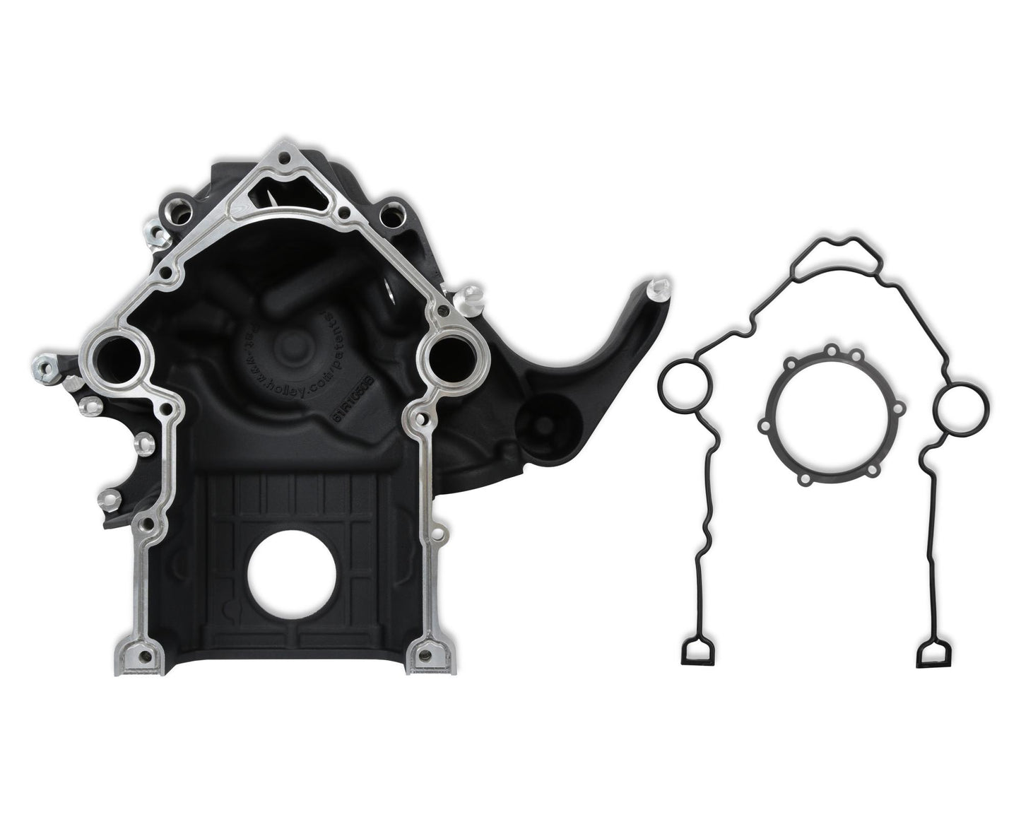 Black Mid-Mount Complete Accessory System Gen III Hemi Engine Non VVT Fits 2003-2008 5.7L & 2005-2010 6.1L Engines -Black Finish Factory Style Damper Holley-9