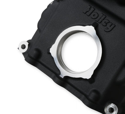 Black Mid-Mount Complete Accessory System Gen III Hemi Engine VVT Fits 2009 & Up 5.7L & 2011 & Up 6.4L Engines Black Finish Factory Style Damper Holley-3