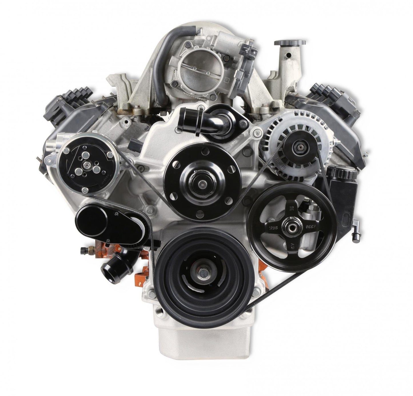 Mid-Mount Complete Accessory System Gen III Hemi Engine VVT Fits 2009 & Up 5.7L & 2011 & Up 6.4L Engines Natural Cast Finish Factory Style Damper Holley-24