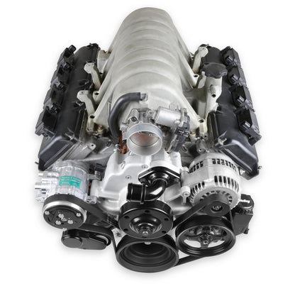 Mid-Mount Complete Accessory System Gen III Hemi Engine VVT Fits 2009 & Up 5.7L & 2011 & Up 6.4L Engines Natural Cast Finish Factory Style Damper Holley-26