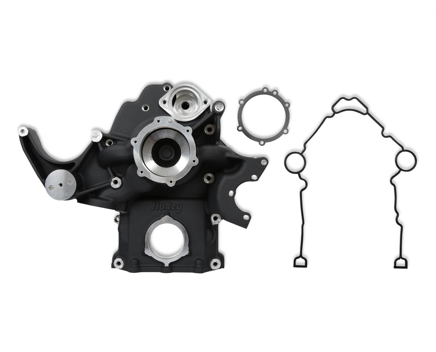 Premium Black Mid-Mount Complete Accessory System Gen III Hemi Engine VVT Fits 2009 & Up 5.7L & 2011 & Up 6.4L Engines Black Finish SFI Certified Damper with Billet Aluminum Pulley Holley-3