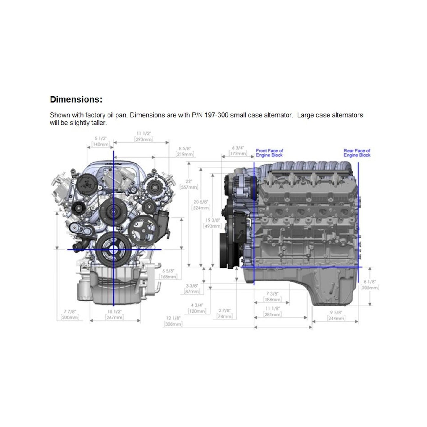 Godzilla High-Mount Accessory Drive OE Oiling System Base Kit Black Fits Ford 7.3L Godzilla Includes Timing Cover/coolant Manifold, Water Pump, and Alternator Bracket Holley