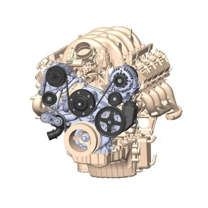 Godzilla High-Mount Accessory Drive OE Oiling System Base Kit Black Fits Ford 7.3L Godzilla Includes Timing Cover/coolant Manifold, Water Pump, and Alternator Bracket Holley-7