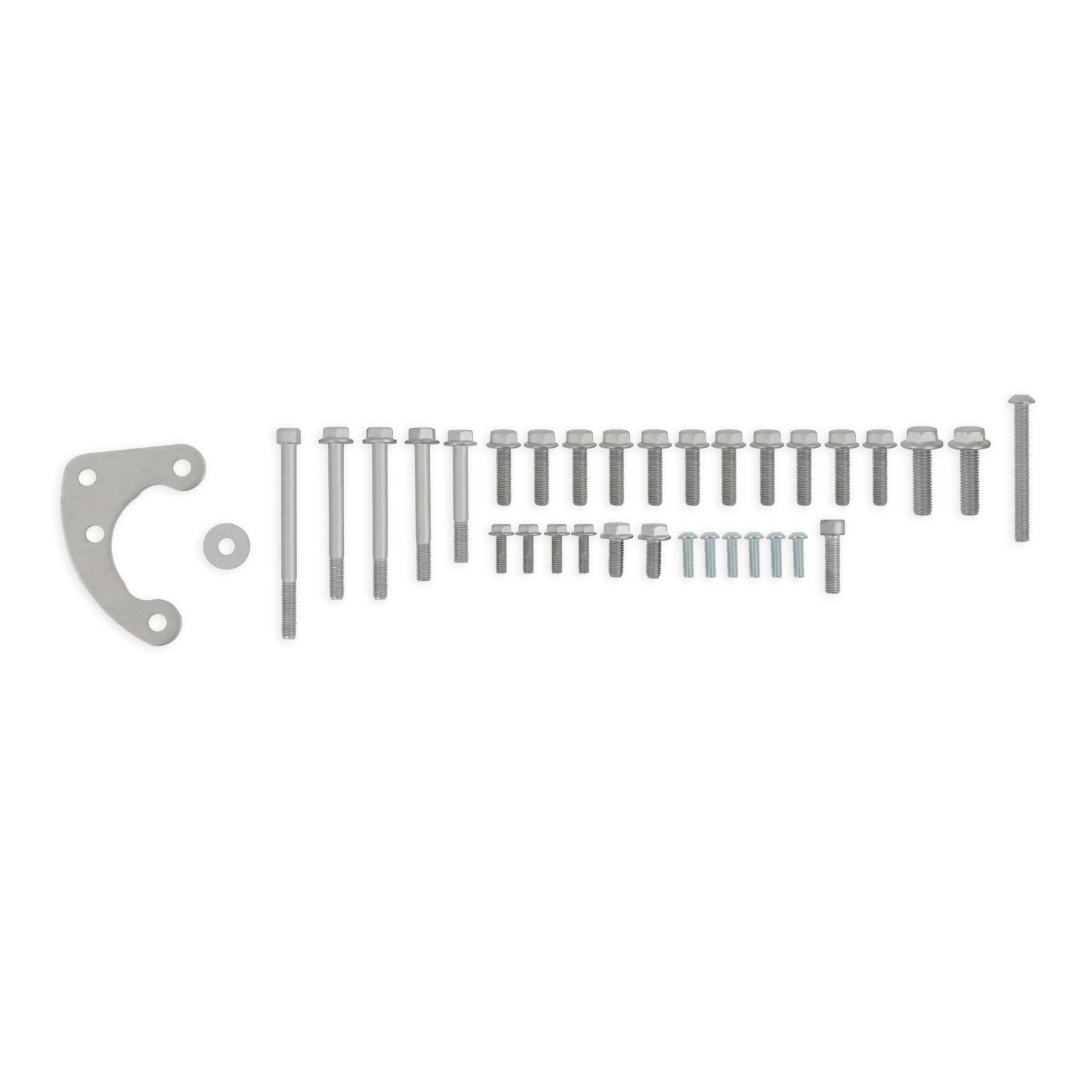 Godzilla High-Mount Accessory Drive OE Oiling System Base Kit Fits Ford 7.3L Godzilla Includes Timing Cover/coolant Manifold, Water Pump, and Alternator Bracket Holley-2