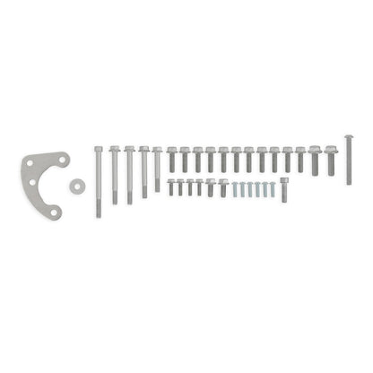 Godzilla High-Mount Accessory Drive OE Oiling System Base Kit Fits Ford 7.3L Godzilla Includes Timing Cover/coolant Manifold, Water Pump, and Alternator Bracket Holley-2