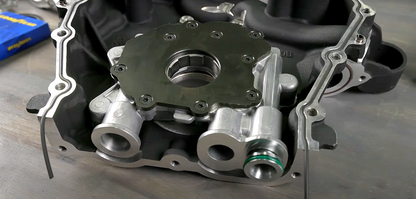 Godzilla High-Mount Accessory Drive with Swap Oil Pan and Pump Base Kit Fits Ford 7.3L Godzilla Includes Timing Cover/coolant Manifold, Water Pump, Oil Pump, and Oil Pan Holley-13