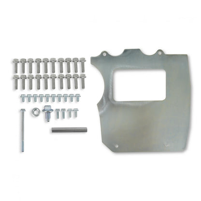 Godzilla High-Mount Accessory Drive with Swap Oil Pan and Pump Complete Kit Fits Ford 7.3L Godzilla Includes Timing Cover/coolant Manifold, SD7 A/C Compressor, Alternator, P/S Pump, Tensioner, Water Pump, Belt & Pulleys, Oil Pump, and Oil Pan Holley