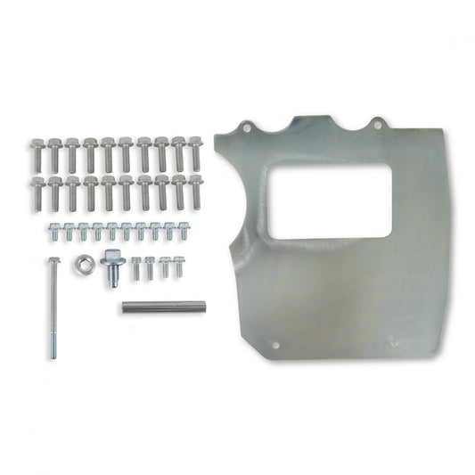 Godzilla High-Mount Accessory Drivewith Swap Oil Pan and Pump Complete Kit Black Fits Ford 7.3L Godzilla Includes Timing Cover/coolant Manifold, SD7 A/C Compressor, Alternator, P/S Pump, Tensioner, Water Pump, Belt & Pulleys, Oil Pump, and Oil Pan Holley