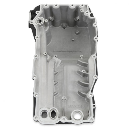 Godzilla High-Mount Accessory Drivewith Swap Oil Pan and Pump Complete Kit Black Fits Ford 7.3L Godzilla Includes Timing Cover/coolant Manifold, SD7 A/C Compressor, Alternator, P/S Pump, Tensioner, Water Pump, Belt & Pulleys, Oil Pump, and Oil Pan Holley-1