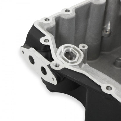 Godzilla High-Mount Accessory Drivewith Swap Oil Pan and Pump Complete Kit Black Fits Ford 7.3L Godzilla Includes Timing Cover/coolant Manifold, SD7 A/C Compressor, Alternator, P/S Pump, Tensioner, Water Pump, Belt & Pulleys, Oil Pump, and Oil Pan Holley-3