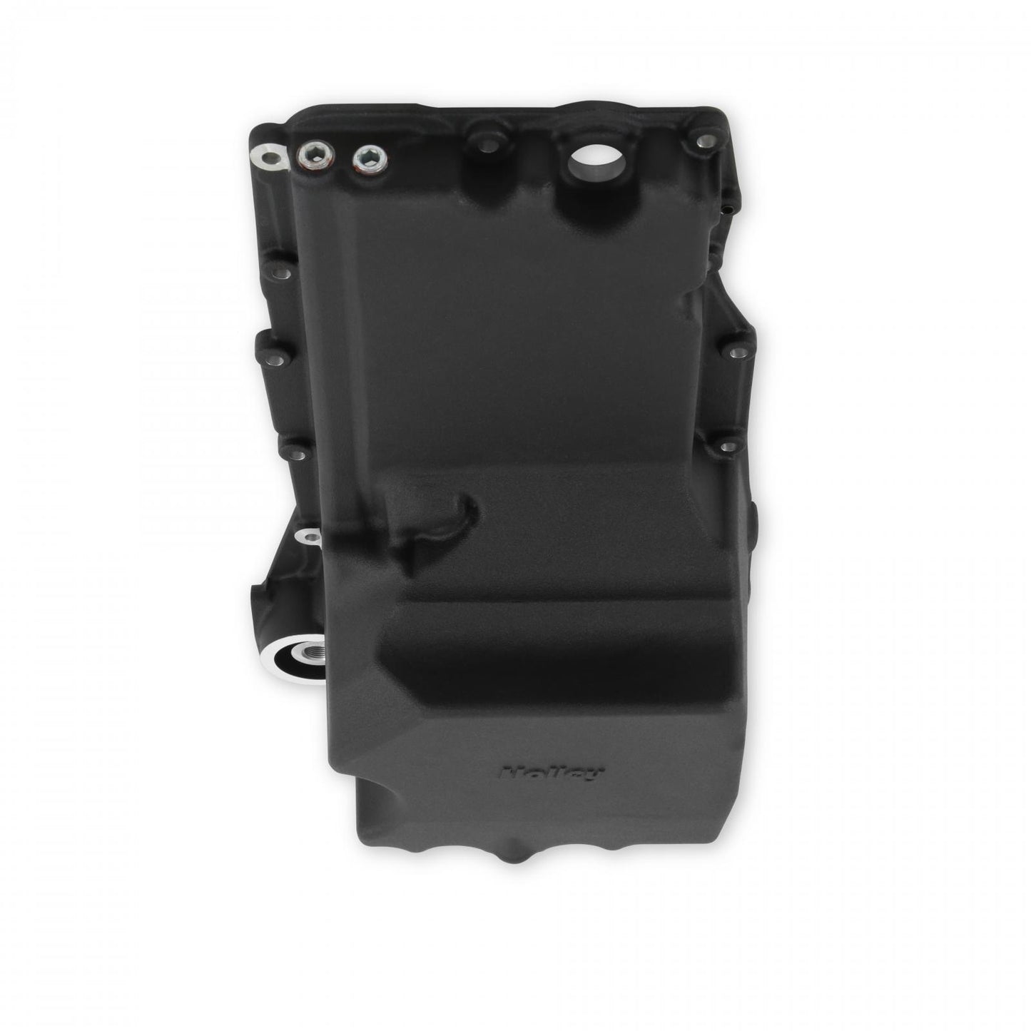 Godzilla High-Mount Accessory Drivewith Swap Oil Pan and Pump Complete Kit Black Fits Ford 7.3L Godzilla Includes Timing Cover/coolant Manifold, SD7 A/C Compressor, Alternator, P/S Pump, Tensioner, Water Pump, Belt & Pulleys, Oil Pump, and Oil Pan Holley-4