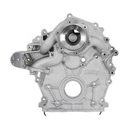 Godzilla High-Mount Accessory Drive with Swap Oil Pan and Pump Complete Kit Fits Ford 7.3L Godzilla Includes Timing Cover/coolant Manifold, SD7 A/C Compressor, Alternator, P/S Pump, Tensioner, Water Pump, Belt & Pulleys, Oil Pump, and Oil Pan Holley-3