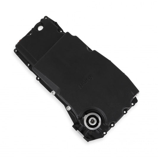 Godzilla High-Mount Accessory Drive F100 Swap Complete Black Fits Ford 7.3L Godzilla Includes Timing Cover/coolant Manifold, SD7 A/C Compressor, Alternator, P/S Pump, Tensioner, Water Pump, Belt & Pulleys, Oil Pump, and Oil Pan Holley