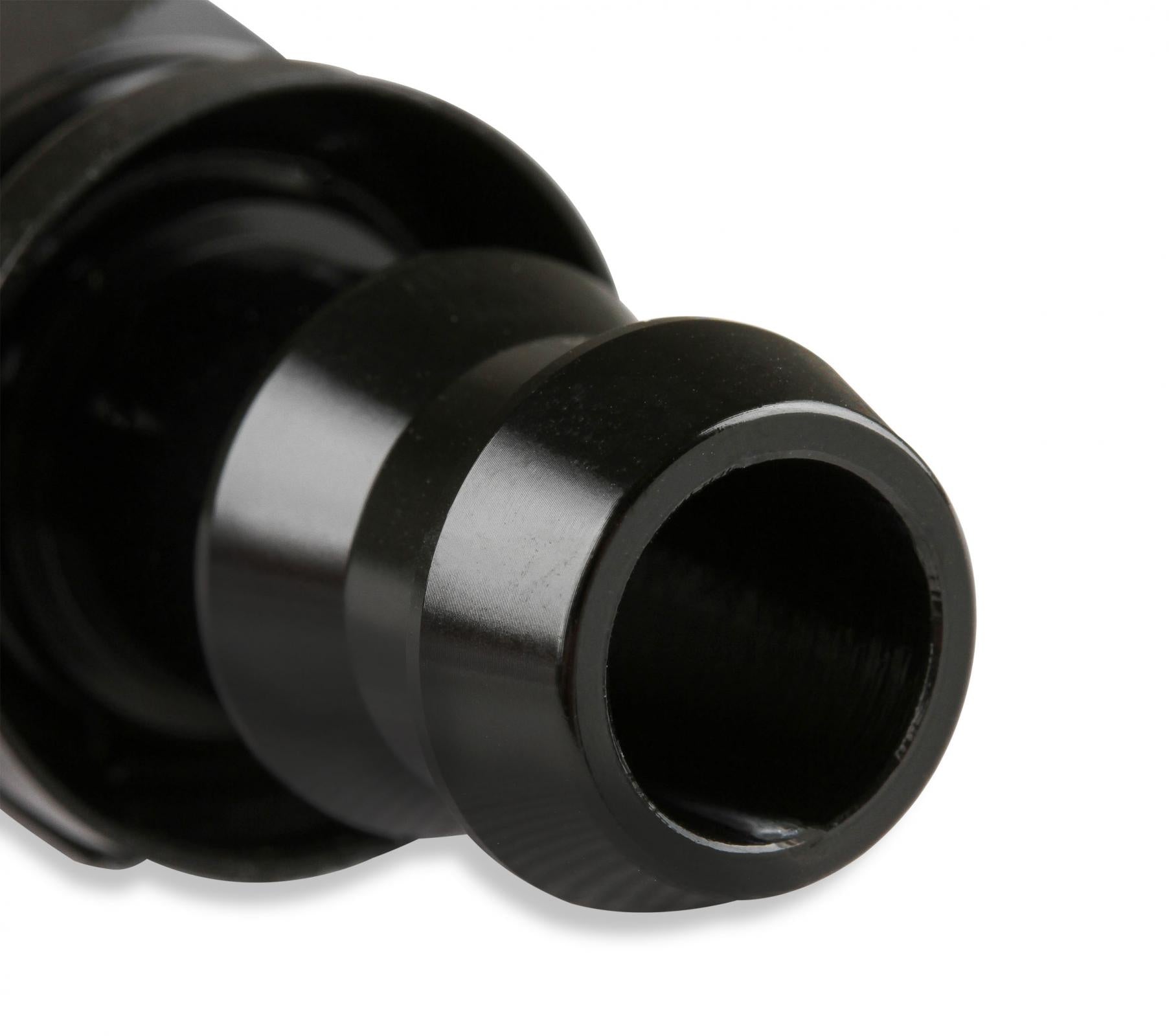 Straight Push-On Hose Ends -6 AN Black Satin Anodized Finish Mr Gasket-1