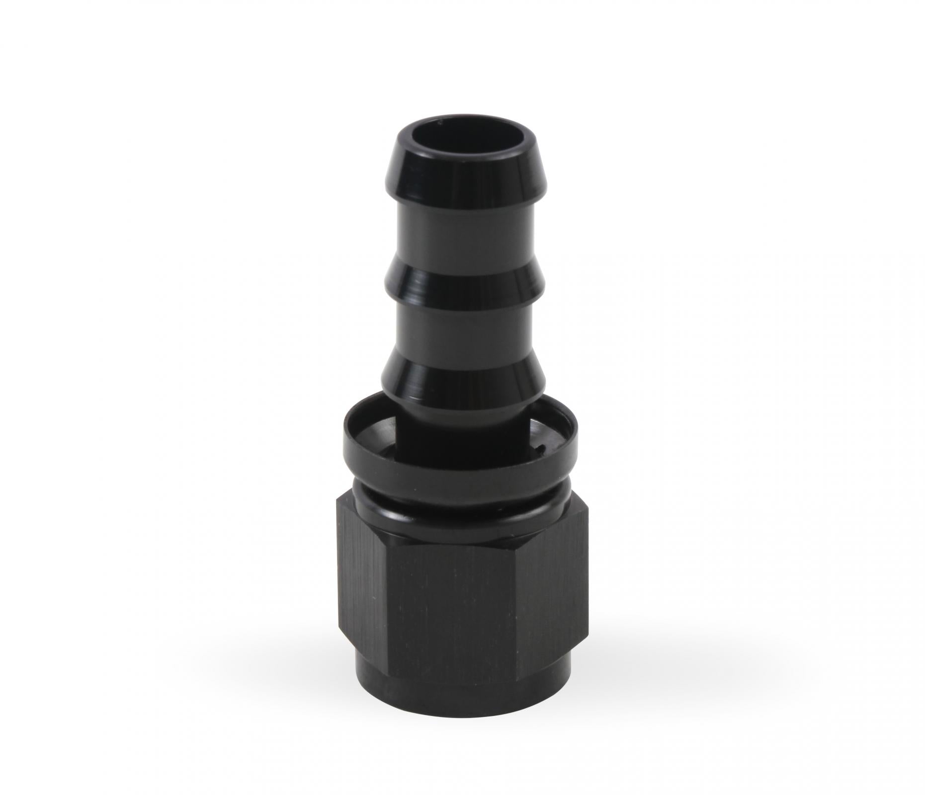 Straight Push-On Hose Ends -10 AN Black Satin Anodized Finish Mr Gasket-1