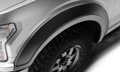 Black Extendafender Style Smooth Finish Front Fender Flares For 2018-2020 Ford F150 Bushwacker