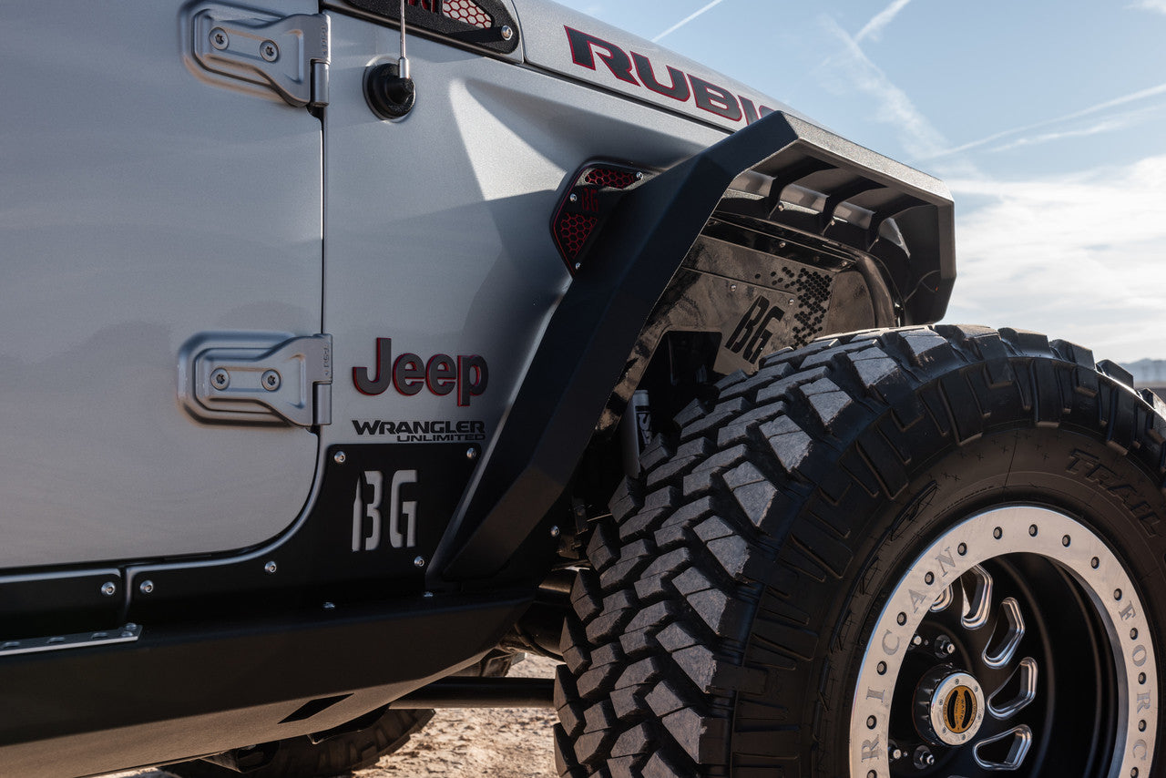 2018-2025 Jeep Wrangler JL Fender System Narrow Version Front and Rear Liners and Fender Flares Bodyguard Bumpers-1