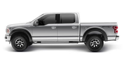 Black Extendafender Style Smooth Finish Rear Fender Flares For 2015-2020 Ford F150 Bushwacker-2