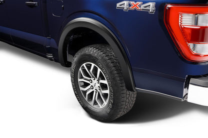 Black OE Style Smooth Finish Rear Fender Flares For 2021-2026 Ford F150 Will Not Fit F150 Lightning Bushwacker-2
