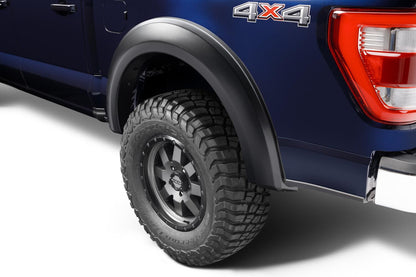 Black Extendafender Style Smooth Finish Rear Fender Flares For 2021-2026 Ford F150 Will Not Fit F150 Lightning Bushwacker-1