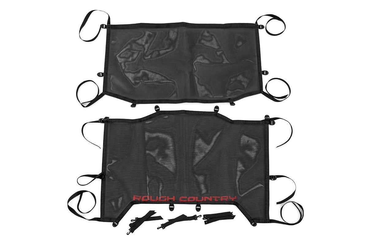 Mesh Bikini Top Plus | Black | Jeep Wrangler JL (21-23)/Wrangler Unlimited (18-23)  Rough Country