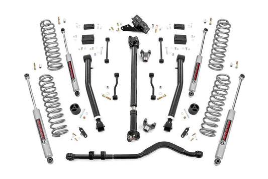 3.5 Inch Lift Kit | Adj Lower | FR D/S | Jeep Wrangler JL 4WD (2024) Rough Country