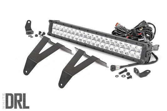 LED Light Kit | Bumper Mount | 20" Chrome Dual Row | White DRL | Ram 1500 (19-24) Rough Country