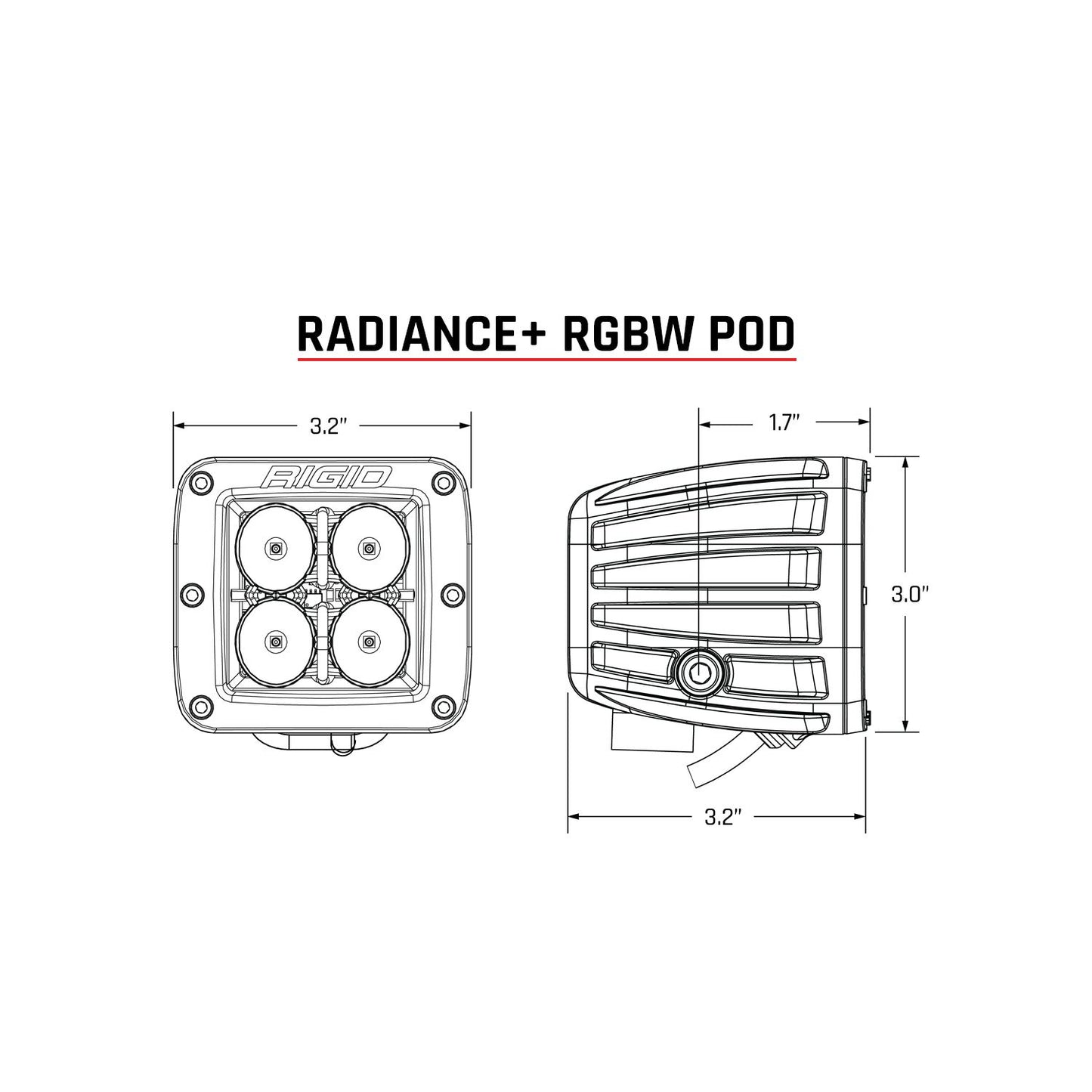Rigid Industries Radiance Plus Pod RGBW Pair RIGID Industries