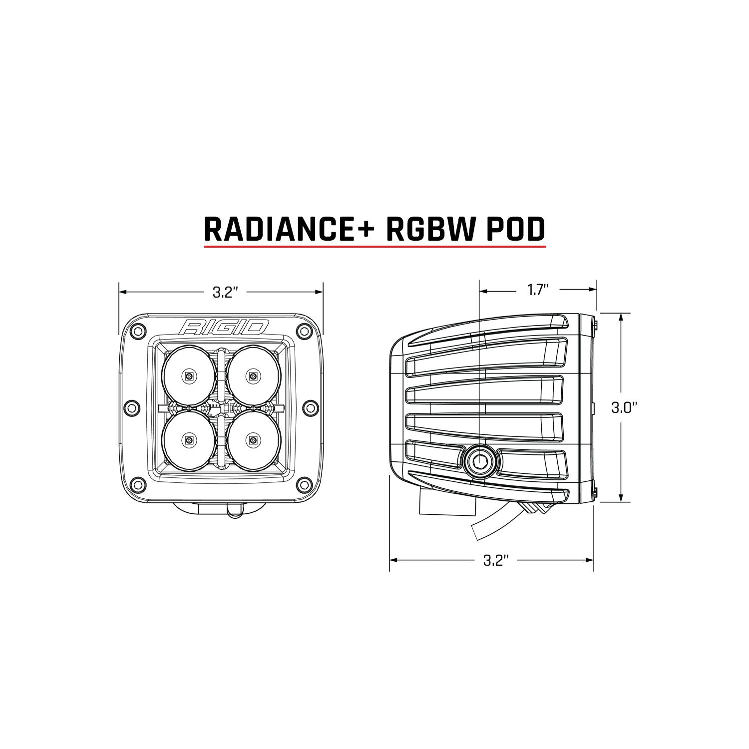 Rigid Industries Radiance Plus Pod RGBW Pair RIGID Industries