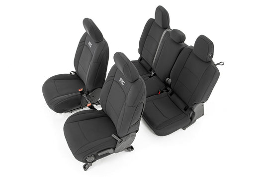 Seat Covers | Front and RR w/ Cup Holder | Jeep Gladiator JT 4WD (2020-2024) Rough Country