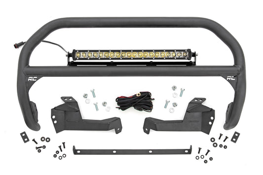 Nudge Bar | 20 Inch Chrome Single Row LED | Ford Bronco Sport 4WD (2021-2024) Rough Country