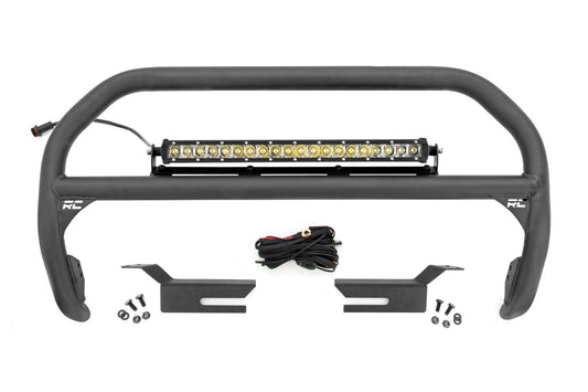 Nudge Bar | 20 Inch Chrome Single Row LED | Ford Bronco 4WD (2021-2024) Rough Country