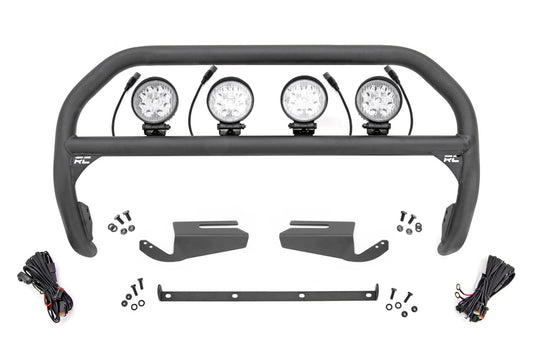 Nudge Bar | 4 Inch Round Led (x4) | OE Modular Steel | Ford Bronco 4WD (21-24) Rough Country