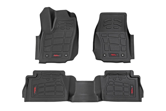 Sure-Fit Floor Mats | Front & Rear | Crew | Toyota Tacoma 2WD/4WD (2024) Rough Country
