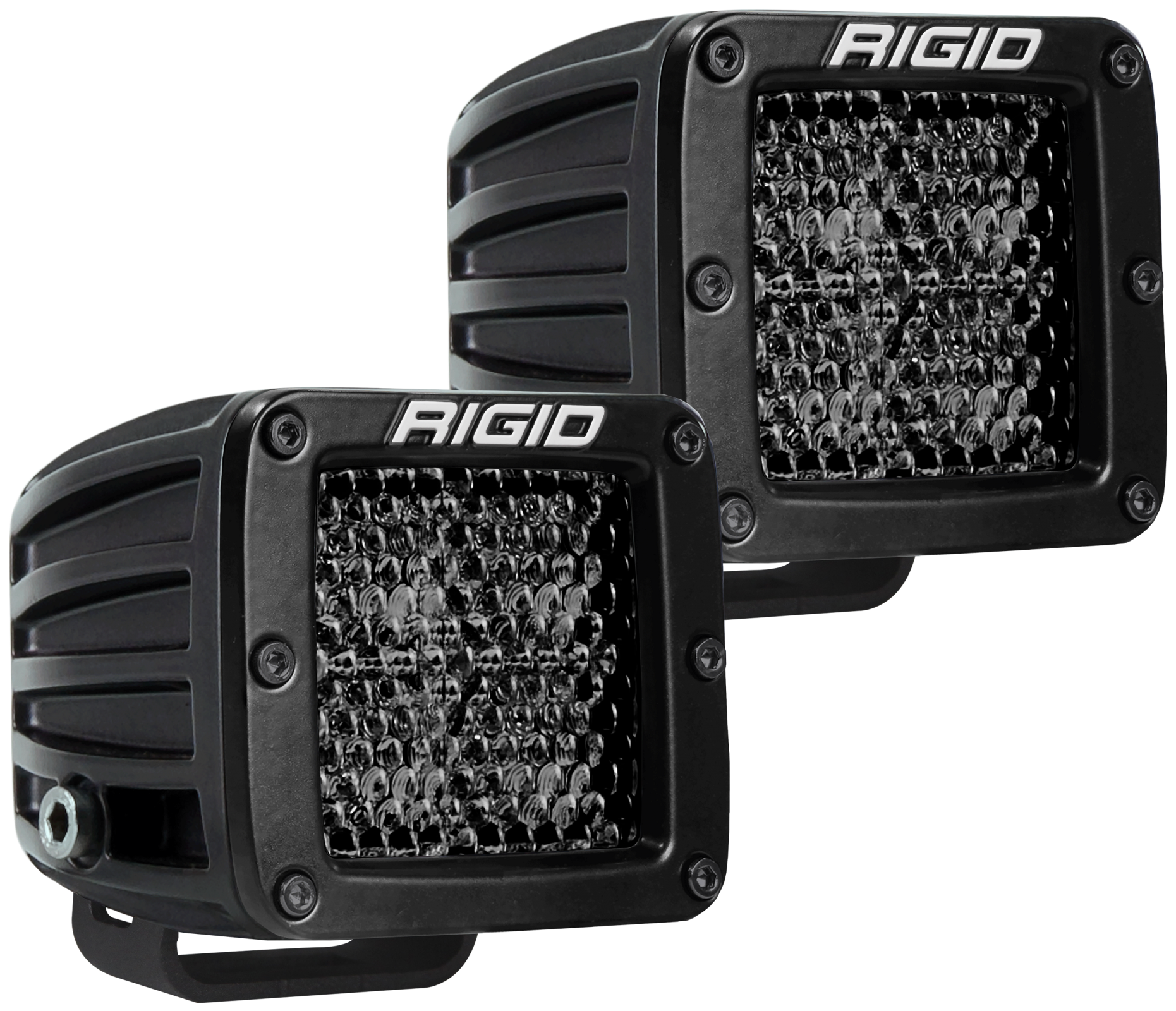 Spot Diffused Midnight Surface Mount Pair D-Series Pro Rigid Industries