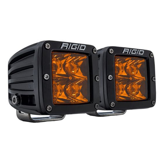Rigid Industries D-Series Spot with Amber PRO Lens Pair Rigid Industries
