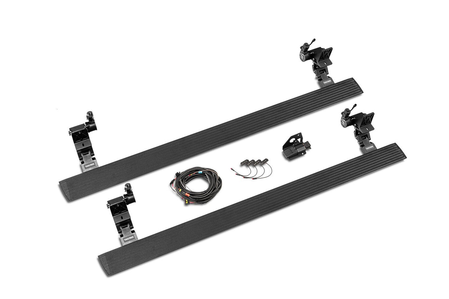 RealTruck VoltStep Electric Running Board Kit Textured Black 2007-2013 Silverado/Sierra 1500 2007-2014 Silverado/Sierra 2500 HD/3500 HD Go Rhino-1