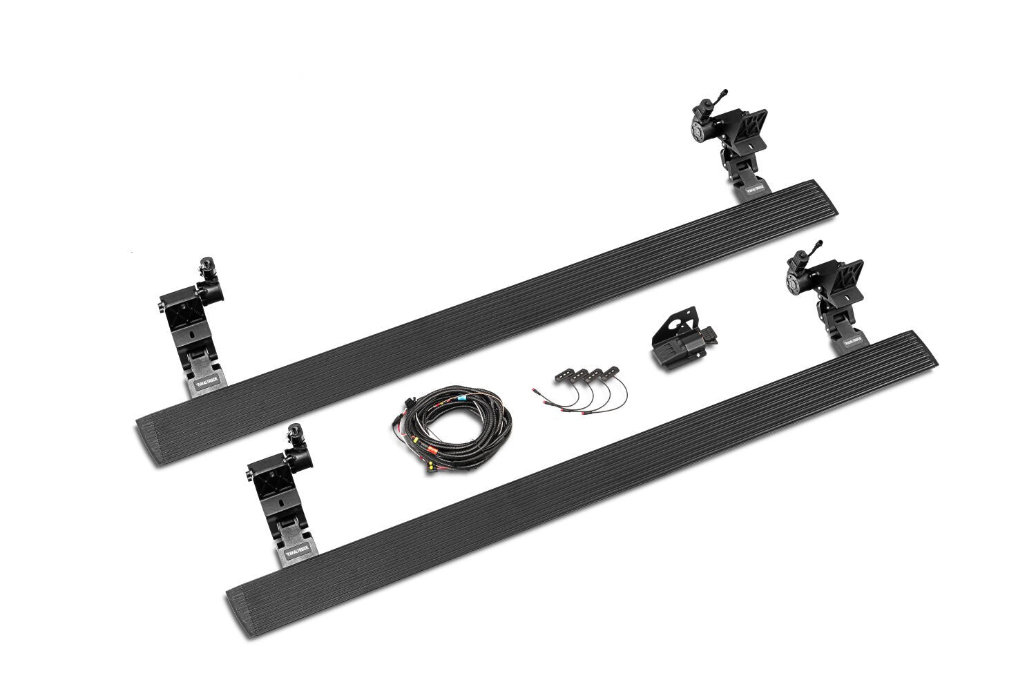 RealTruck VoltStep Electric Running Board Kit Textured Black 2007-2013 Silverado/Sierra 1500 2007-2014 Silverado/Sierra 2500 HD/3500 HD Go Rhino-1
