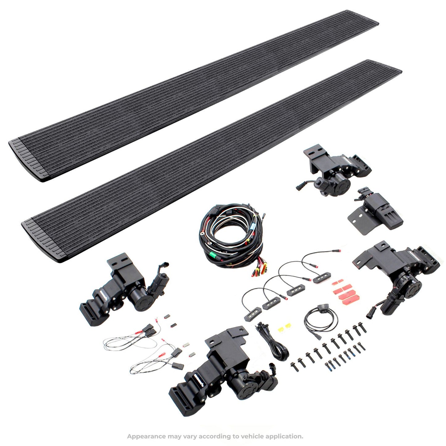 RealTruck VoltStep Electric Running Board Kit Protective Bedliner Coating 2014-2018 Silverado/Sierra 1500 2015-2018 Silverado/Sierra 2500 HD/3500 HD Go Rhino