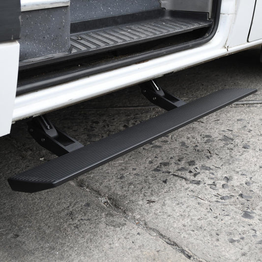 RealTruck VoltStep Electric Running Board Kit Protective Bedliner Coating 2013-2018 Mercedes-Benz Sprinter 2500/3500 Go Rhino