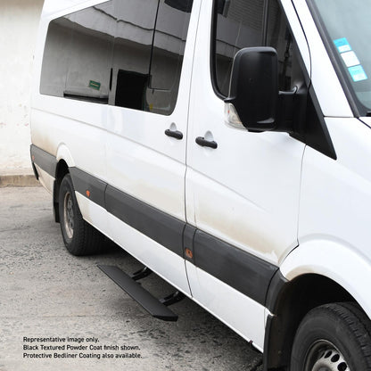 RealTruck VoltStep Electric Running Board Kit Protective Bedliner Coating 2013-2018 Mercedes-Benz Sprinter 2500/3500 Go Rhino-3