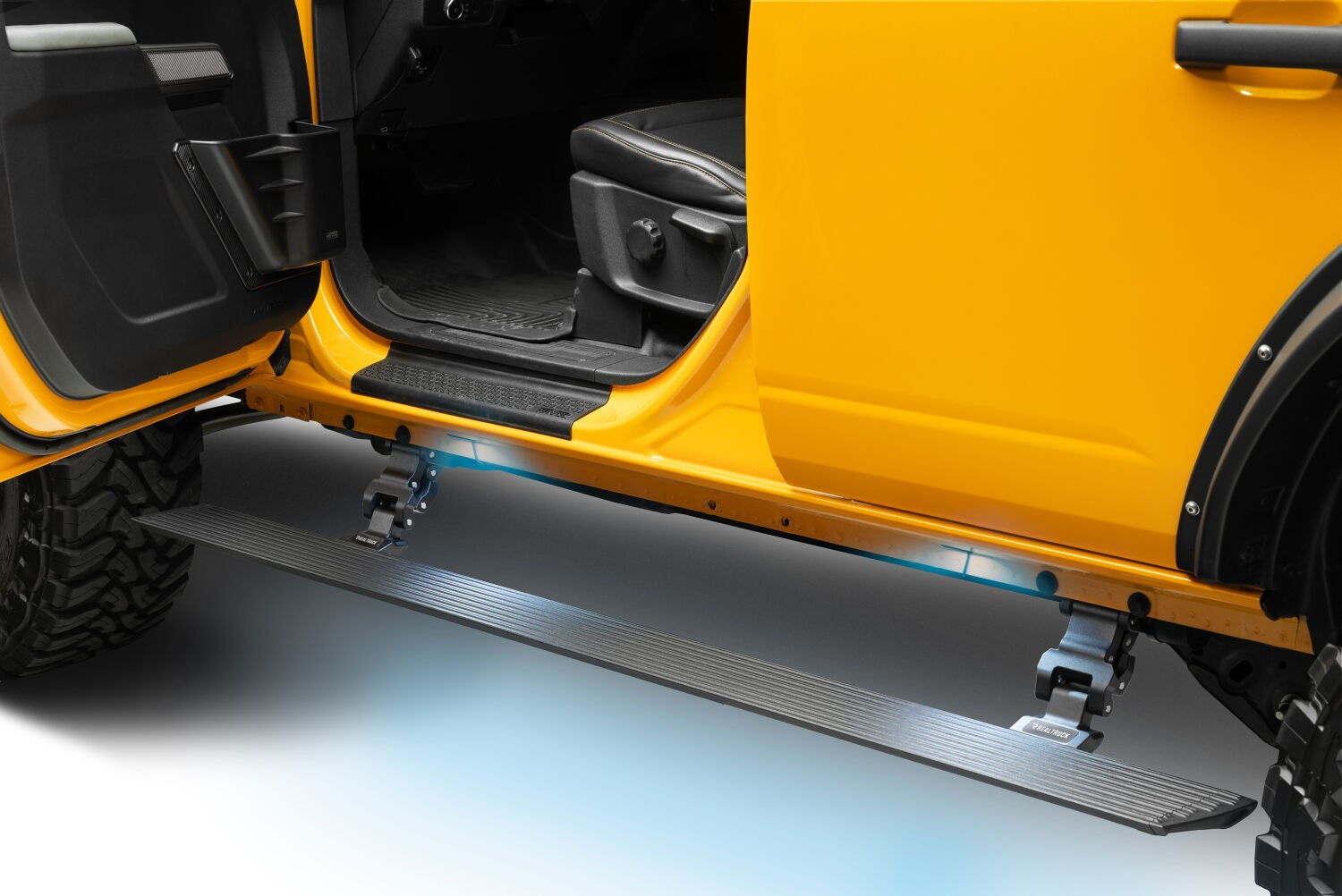 RealTruck VoltStep Electric Running Board Kit Textured Black 2021-2025 Ford Bronco Go Rhino-15