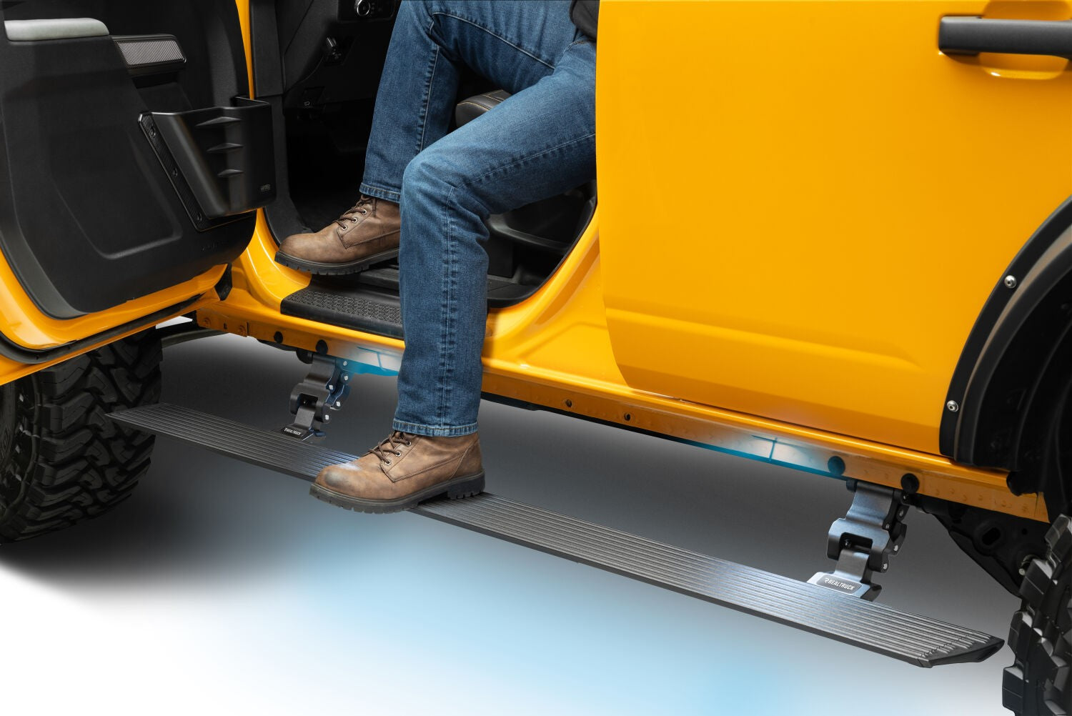 RealTruck VoltStep Electric Running Board Kit Textured Black 2021-2025 Ford Bronco Go Rhino-16