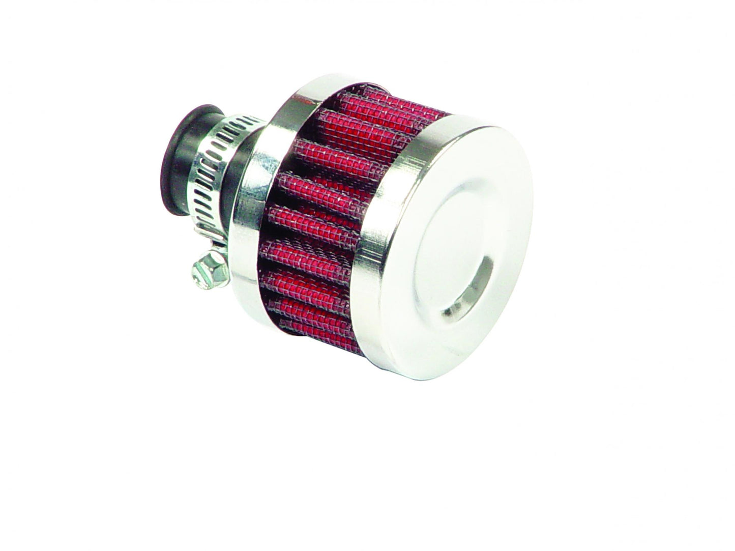 Vent Breather Washable Cotton Gauze Vent Filter with Chrome Plated Steel Caps. Fits 3/8 Inch Tube Mr Gasket