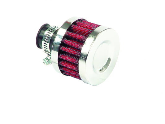 Vent Breather Washable Cotton Gauze Vent Filter with Chrome Plated Steel Caps. Fits 3/8 Inch Tube Mr Gasket