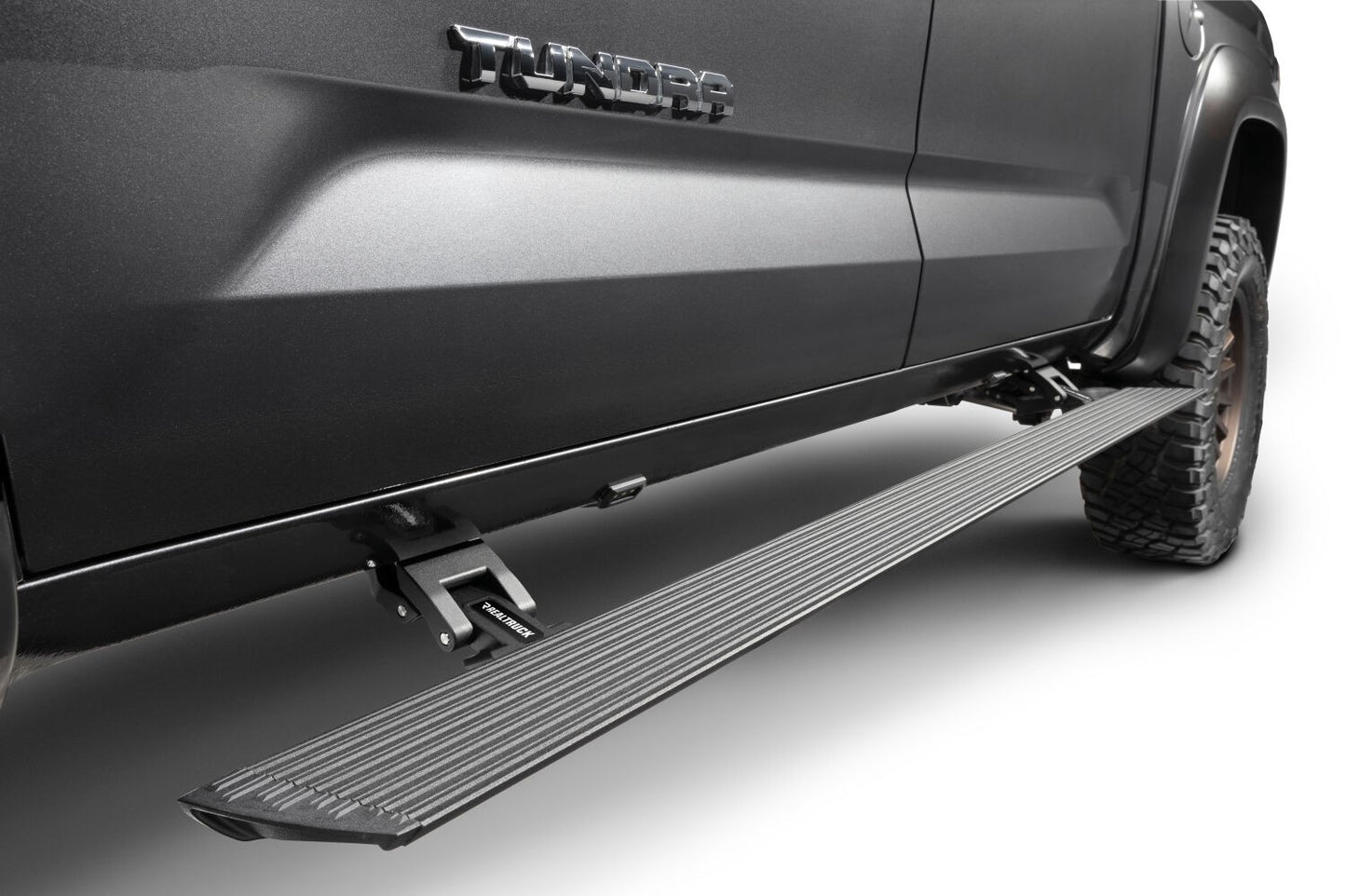 RealTruck VoltStep Electric Running Board Kit Textured Black 2022-2026 Toyota Tundra FULL HYBRID EV-Gas Go Rhino-7