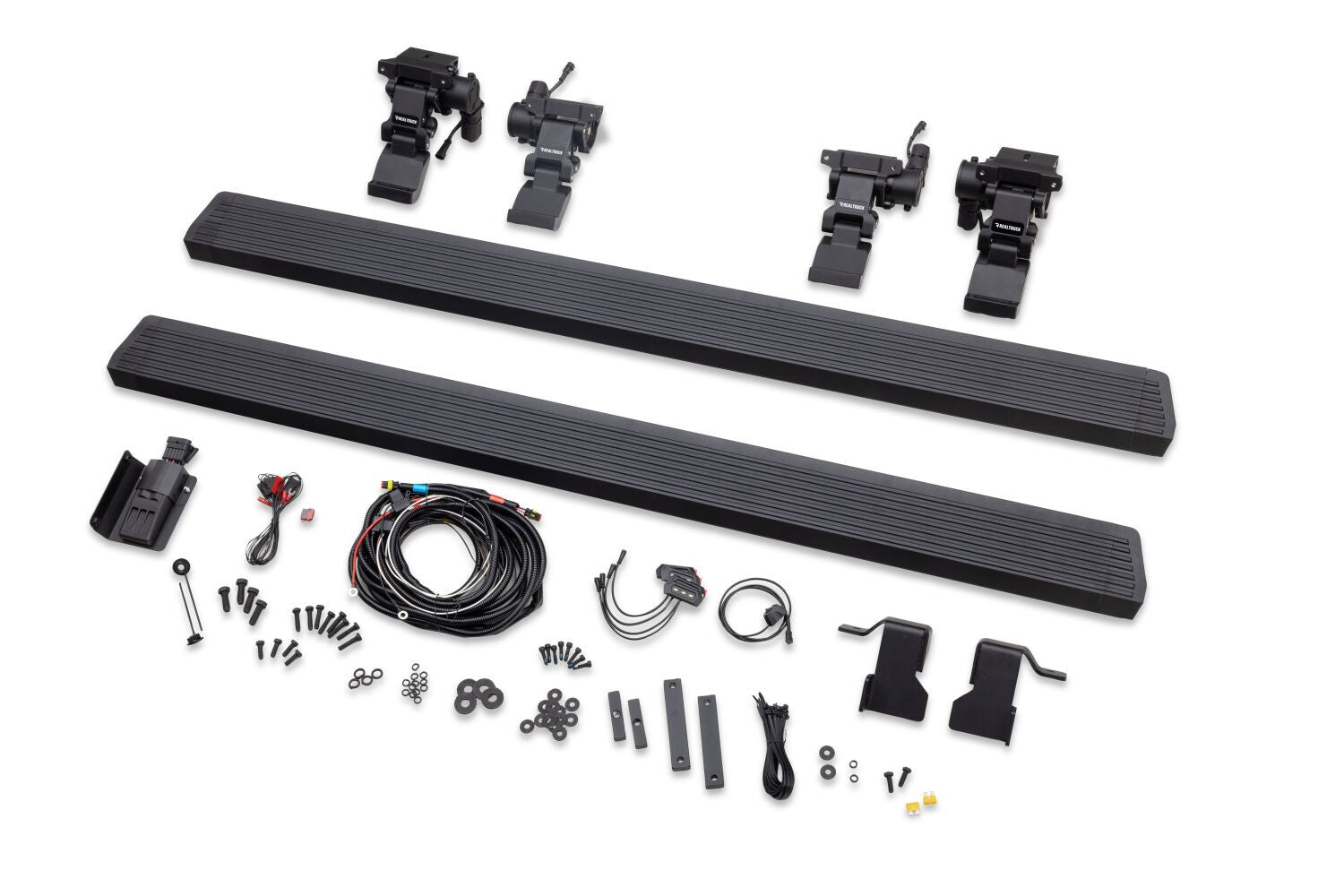 RealTruck VoltStep Electric Running Board Kit Textured Black 2018-2026 Jeep Wrangler Go Rhino-1